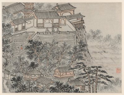 The Five Sages Terrace, from Twelve Views of Tiger Hill, Suzhou